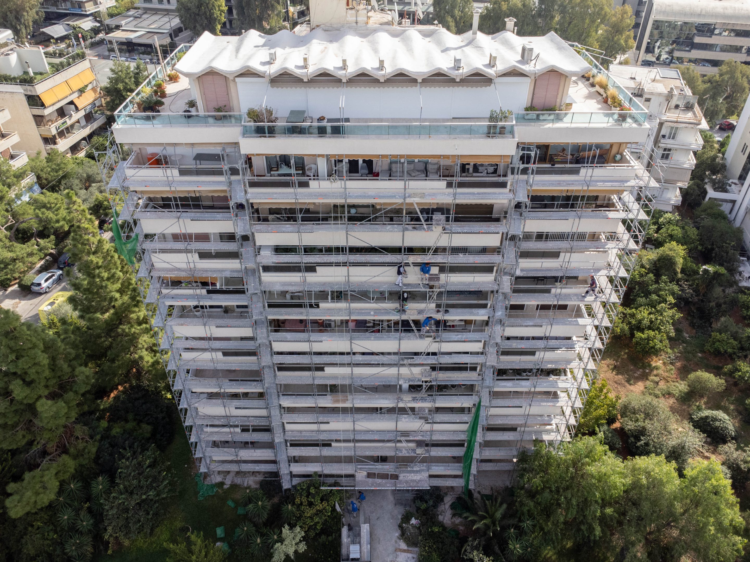 Πρόσοψη 11οροφης πολυκατοικίας