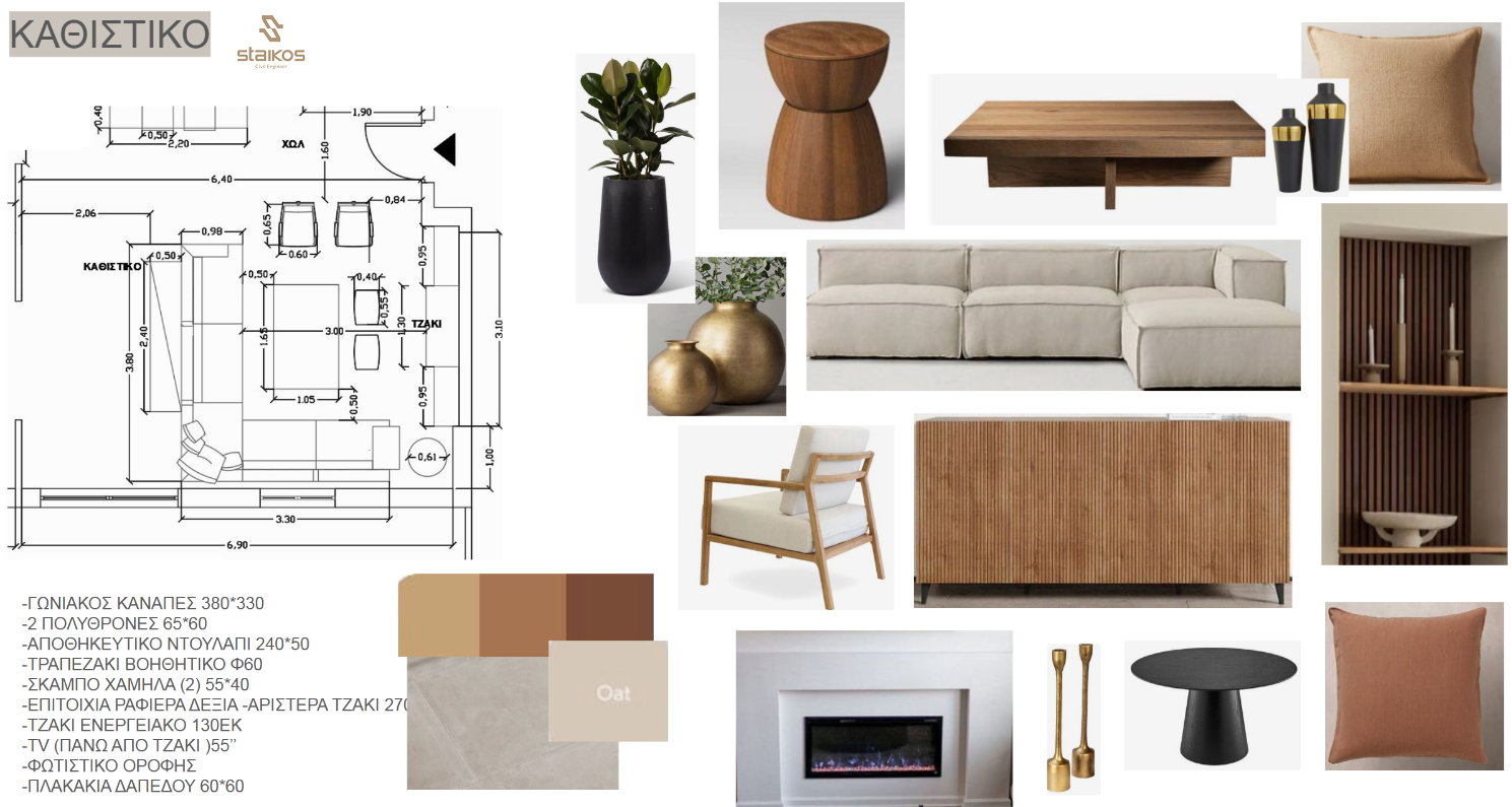 Παρουσίαση Διακοσμητικής Πρότασης ( MOODBOARD )